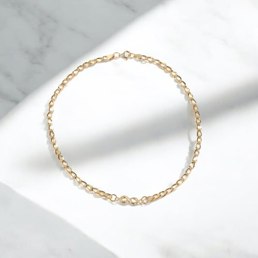 18K YG Infinity Anklet / 2.26gr / 2.7mm / 10in /