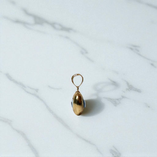 10K Yellow Gold Eye Of Fatima Pendant / 0.7gr