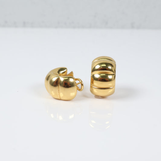 14K YG Fashion Hoop Earrings / 6.1gr /