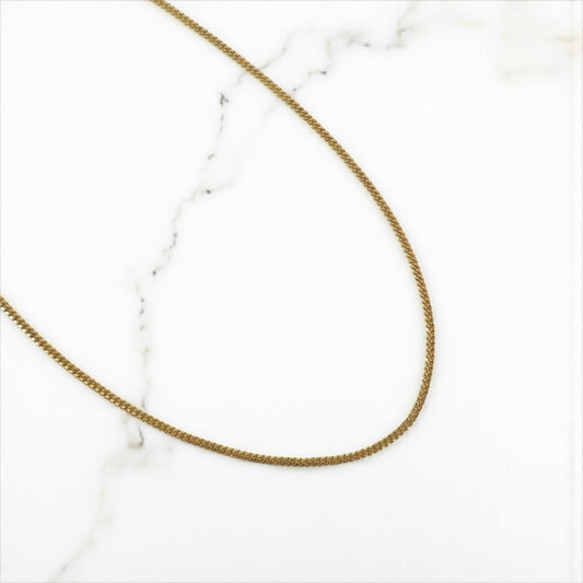 14K YG Micro Cuban Links Chain / 4.94gr / 1.7mm / 18in /