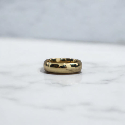 14K YG Luxury Engagement Ring / 2.17gr / 2mm / Sz 6