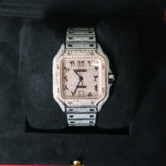 Watch Cartier Santos Bustdown Rose Gold Watch / / 40mm / Ct Dia