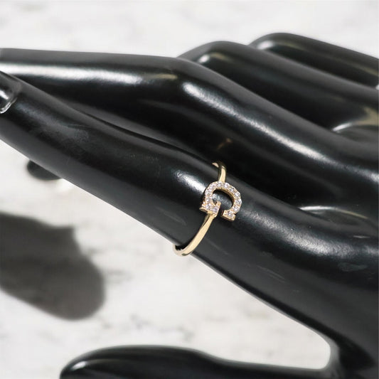 14K YG Letter G Ring / 1.32gr / Sz 7.5