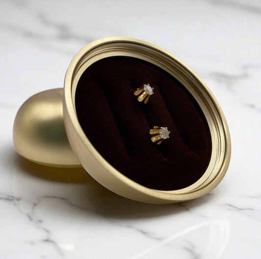 14K Yellow Gold Diamond Women Stud Earrings 1.4Ct / 1.4gr