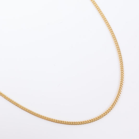 14K YG Mini cuban Links Chain / 3.9gr / 1.5mm / 16in /