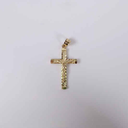 10K YG Crusifix Pendant / 3gr / 1.5in /