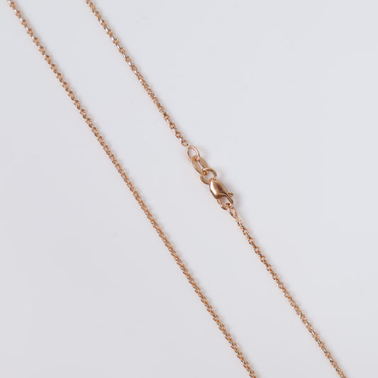 14K Rose Gold Minicuban Chain Diamond Cut / 2.2gr / 1.1mm / 18in