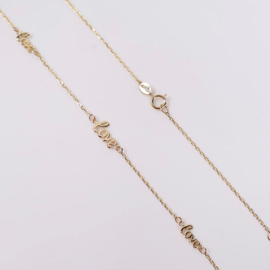 14K YG Love Chain / 1.8gr / 1mm / 18in /