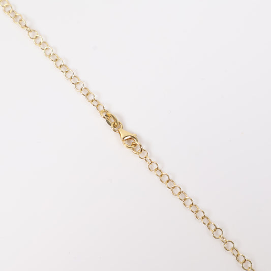 14K YG Lab Diamond Luxury Pear - Roll-On Chain / 17.23gr / 3.2mm / 16in / CVD-14.22Ct