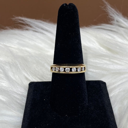 14K Yellow Gold Diamond Luxury Engagement Ring Ct Dia / 4.5gr / Size 9.5
