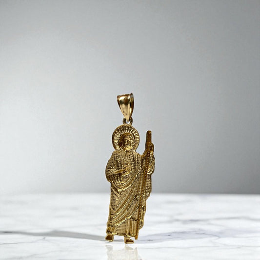14K Yellow Gold San Lazaro Pendant / 9gr