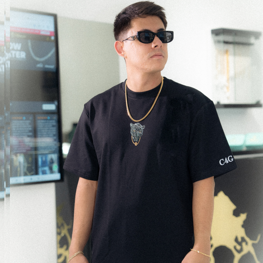 Heart / Panther Black T-Shirt