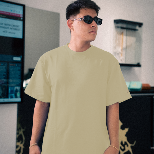 In Gold We Trust Beige T-Shirt