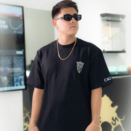 Heart / Panther Black T-Shirt