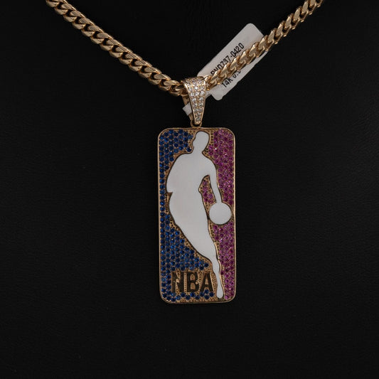 Nba Pendant 14K Yellow Gold With Diamond / 8.9gr