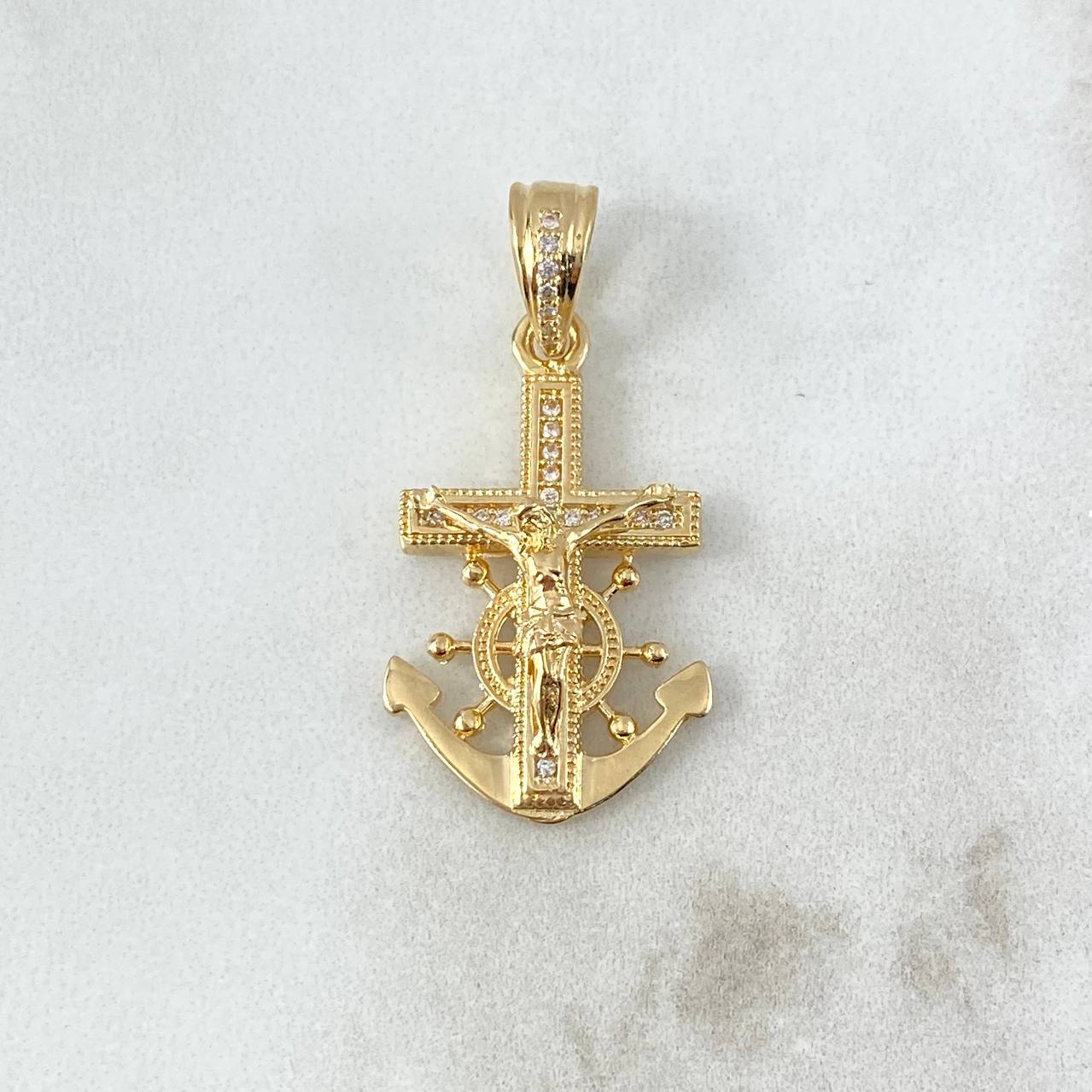 Anchor Timon Christ White Zircons Pendant 4,5gr, 18K Solid Gold – C4G  Jewelers