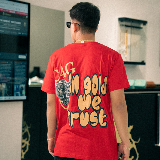 In Gold We Trust Red T-Shirt