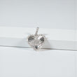 10K WG Diamond Heart-Eye Pendant / 2.21gr / 0.8in / D-0.6Ct