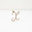 10K YG Diamond Letter X Pendant / 1.71gr / 0.7in / D-0.25Ct