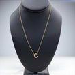 14K Yellow Gold Diamond Letter C Jewelry Set 0.21Ct Dia / 3.8gr / 1.3mm / 18in