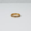 14K Yellow Gold Infinity Ring With Diamond / 3.4gr / Size 6 1/2