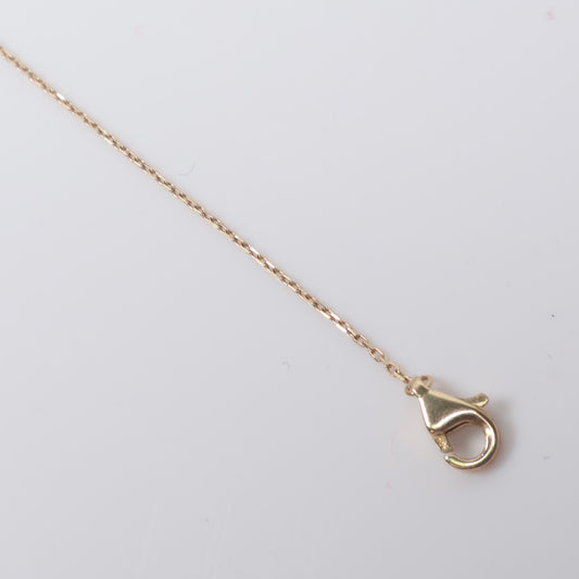 14K YG Symbol Of Peace And Love Bracelet / 1.5gr / 0.4mm / 8in / White Zircons