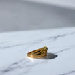 18K Yellow - White Gold Luxury Ring / 4.4gr / Size 7