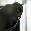 18K Yellow Gold Luxury Stud Earrings With Zircons / 0.58gr / 4mm