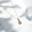 18K Yellow Gold Letter E Italics-Chain Box Link Jewelry Set With Zircons / 1.53gr / 0.6mm / 16in