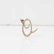 10K YG Diamond Letter Q Italics Pendant / 2.2gr / 0.8in / D-0.69Ct