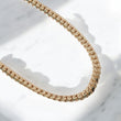 10K YG Cuban Links Chain / 131.5gr / 9mm / 24.5in /