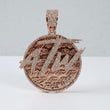10K RG Diamond All The Way Pendant / 65gr / 3in / 11Ct Dia