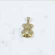 10K Yellow Gold Diamond Bear-Heart White Pendant 1.34Ct Dia / 3.83gr / 1.3in