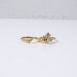 Marquise Engagement Ring 14K Yellow Gold With Diamonds / 4gr / Size 5
