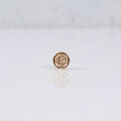 18K YG Letter F Textured Circle Ironwork / 0.2gr / 7mm /