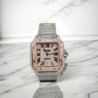 Watch Cartier Santos Bustdown Rose Gold Roman Dial Watch /  / 40mm / Ct Dia