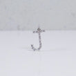 14K WG Lab Diamond Letter J Pendant / 0.96gr / 1in / 0.49 CTTW Lab VS / E-F
