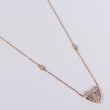 14K RG Diamond Little Heart Set Jewelry / 2.19gr / 1mm / 18in / 0.50Ct / VS2-SI / G-H