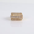 Men'S Ring 14K Yellow Gold With Diamonds / 12.5gr / Size 14