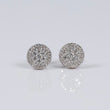 14K WG Lab Diamond Round Stud Earrings / 2.1gr / 10mm  / 1 CTTW Lab VS / E-F