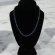 14K Yellow Gold Blue Pearls Chain / 19.8gr / 6.3mm / 19in