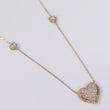 14K YG Diamond Double Heart Set Jewelry / 2.73gr / 1mm / 18in / 0.55Ct / VS2-SI / G-H
