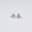 14K WG Lab Diamond Solitaire Round Stud Earrings / 1.9gr / 9mm / 4.10Ct Lab / VS / F