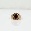 10K Yellow Gold Luxury Ring With Red Zircon / 7gr / Size 10.5