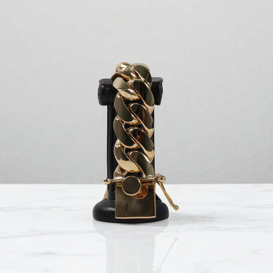 10K YG Cuban Links Bracelet / 324.4gr / 24.2mm / 8in /