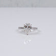 14K WG Lab Diamond Pear Cut Brilliant With Certificate Engagement Ring / 3.85gr / Sz 7 / 3.02 CTTW Lab VS / E-F