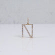 14K YG Lab Diamond Letter N Pendant / 1.7gr / 1in / 0.74 CTTW Lab VS / E-F