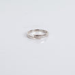 Women Engagement Ring 10K White Gold With Diamonds / 2gr / Size 7