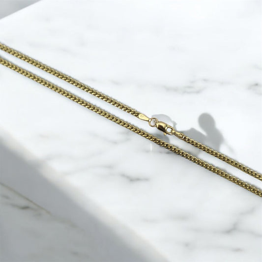 10K YG 0-10 American Cuban Link Chain / 2.50gr / 2mm / 18in /