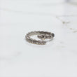 14K WG Snake Rings / 4.7gr / Sz 9 / White Zircons